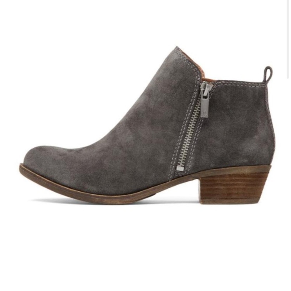 NWT Lucky Brand Gray Suede Booties Size 8